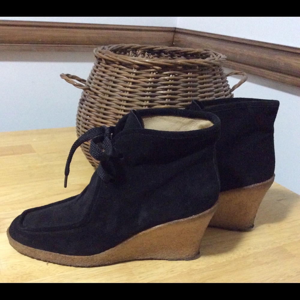 Michael Kors leather wedge boot